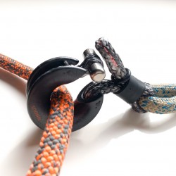 Gancio Th-M aperto con grillo tessile in dyneema per carichi pesanti
