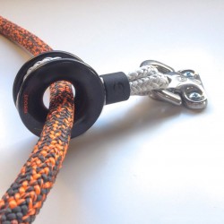 loop textile dyneema et anneau à friction sur une cadène