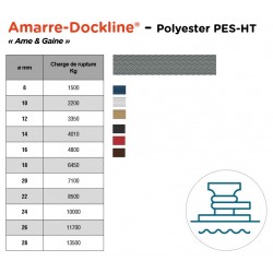 Amarre Âme Polyamide et gaine Polyester | Nodus-Dockline®
