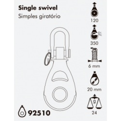 Poulie Minininox 20 micro bloc pivot simple