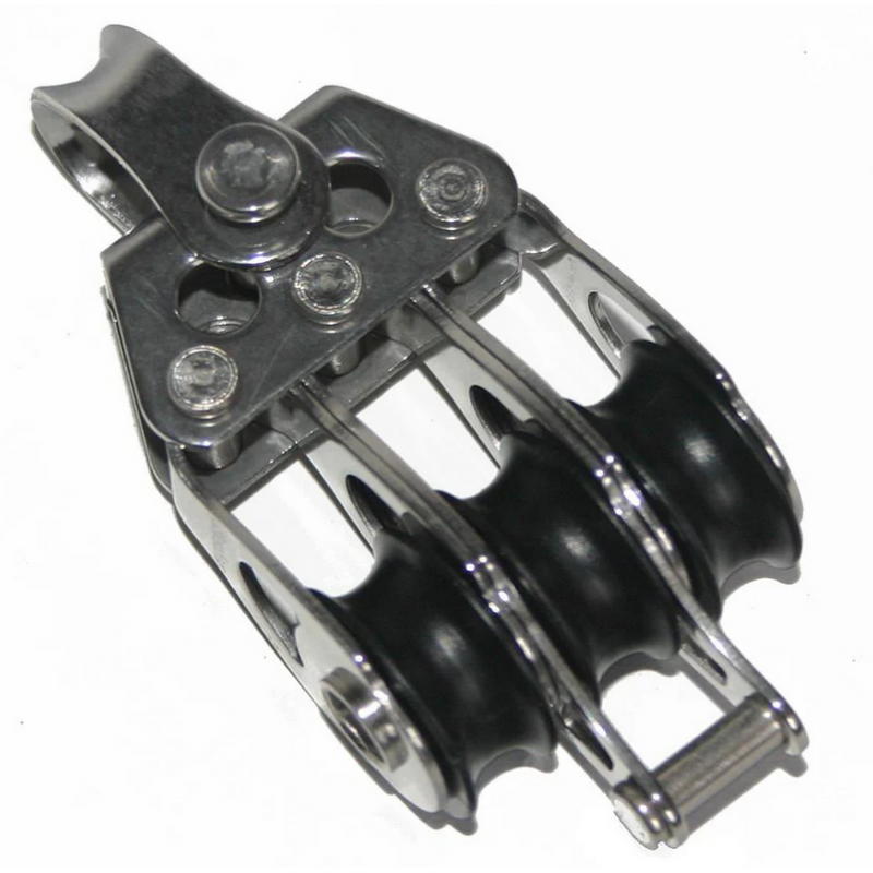Poulie micro bloc tête fixe triple bicket 92535 | Nautos
