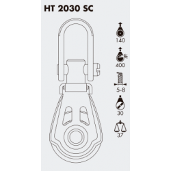 Poulie dynamic 30 pivotante simple