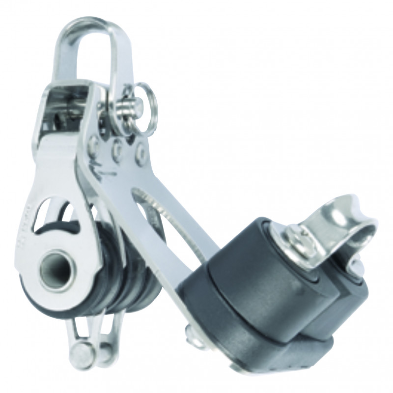 Mininox 20 Poulie triple fixe avec coinceur et ringot | Nautos