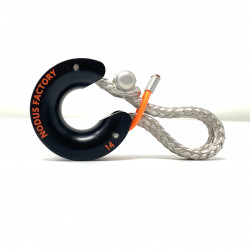 Hook textile FrD 12 Nodus Factory en aluminium 7075 anodisé durci avec manille Dyneema