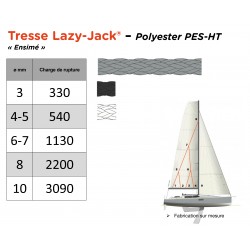 Corda intrecciata in seta Lazy-Jack Polyester HT